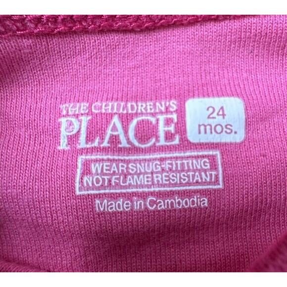 Children’s Place Girls 2 Piece Long Sleeve Pink Striped Pajamas 24mo NEW NWTs - Picture 5 of 6